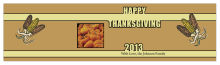Corn Thanksgiving Water Bottle Labels 7x1.875
